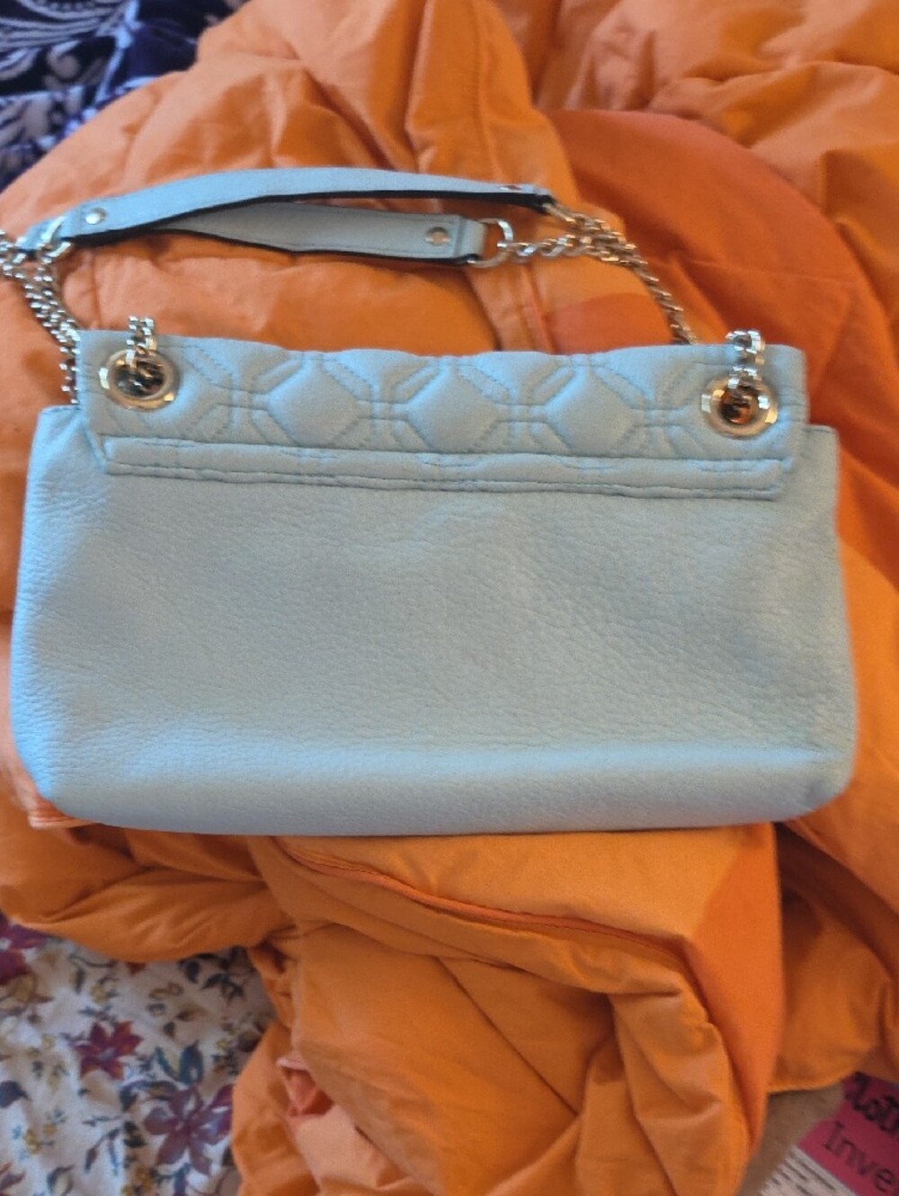 kate spade Quilted Pale Blue Shoulder Bag with Gold Hardware - Picture 5 of 13